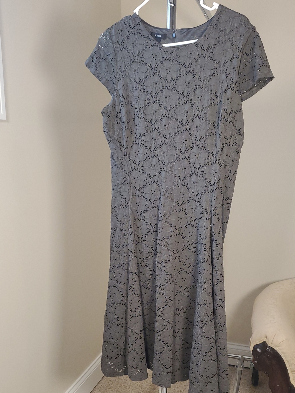 Alfani Olive Lace Midi Dress